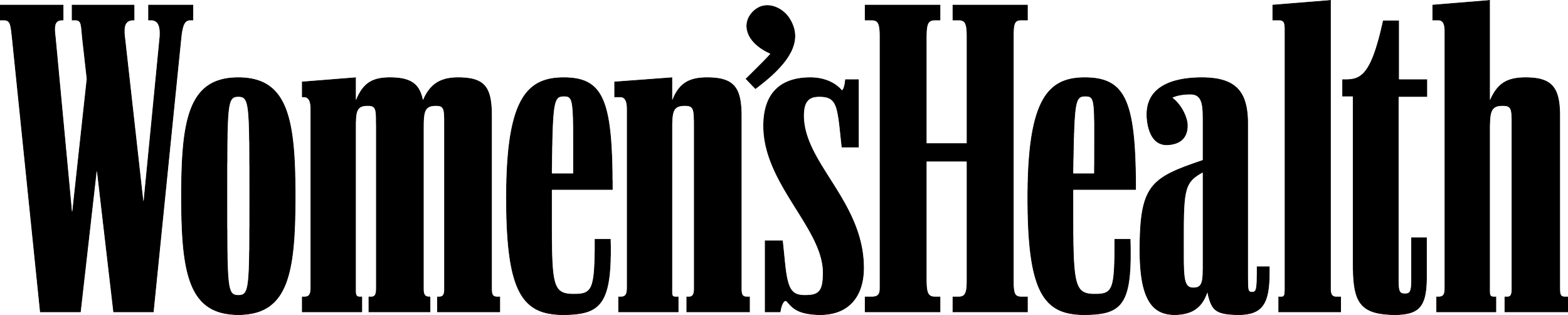 Text that says 'Women's Health' in large black outlined font.