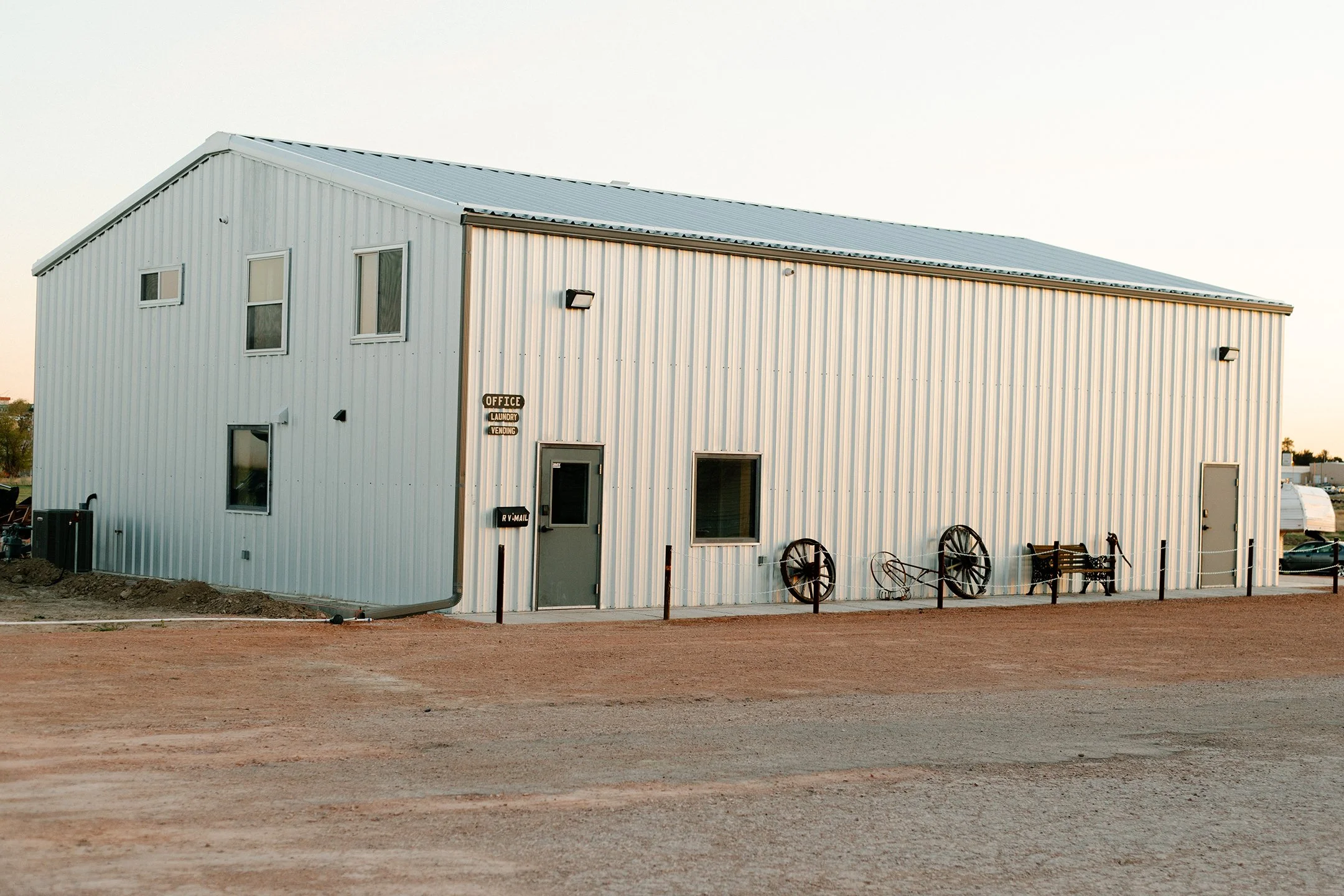 RV Park in Chadron Office building with laundry, showers, restroom and gaming