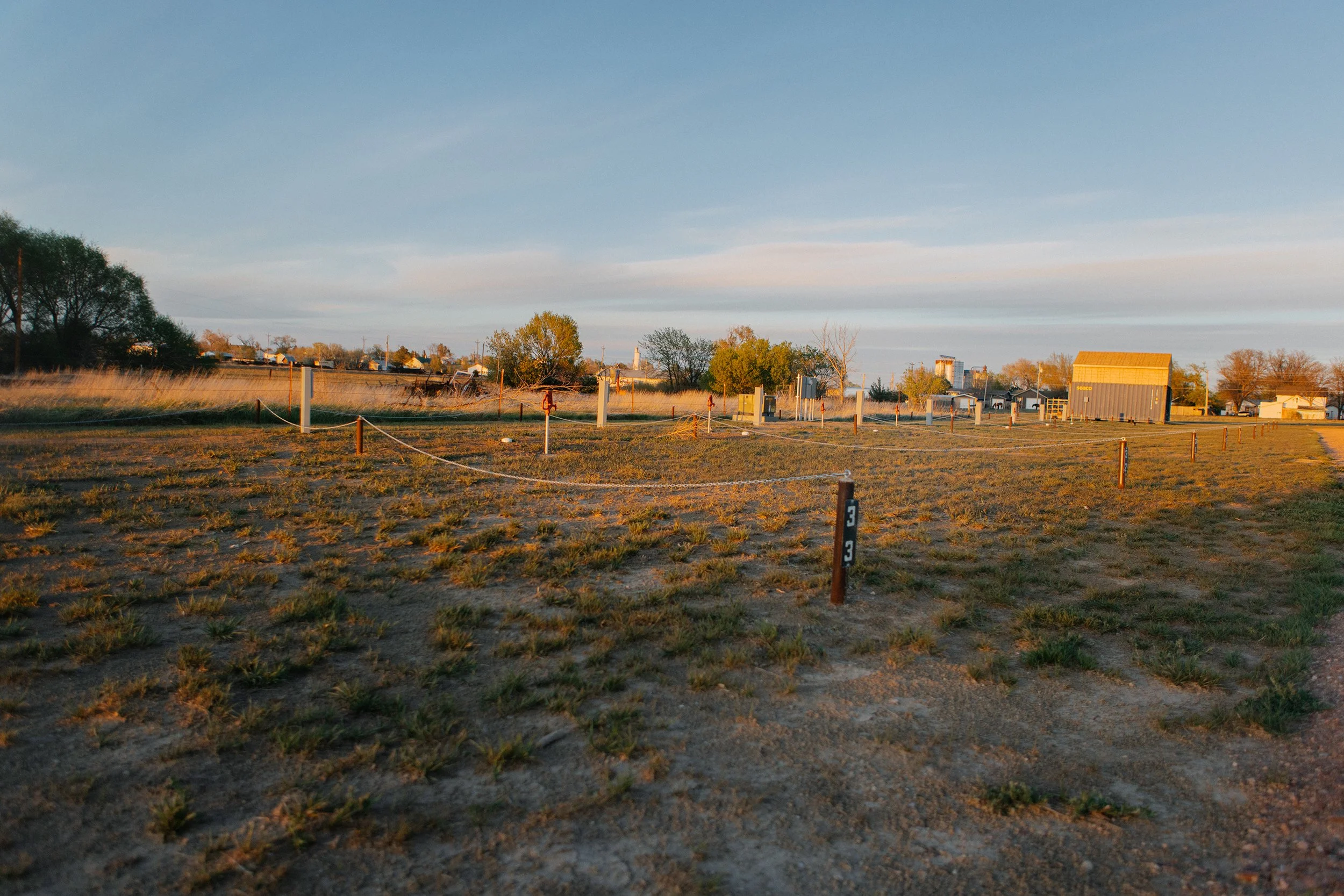 Numbered back in RV camping spot in Chadron Nebraska