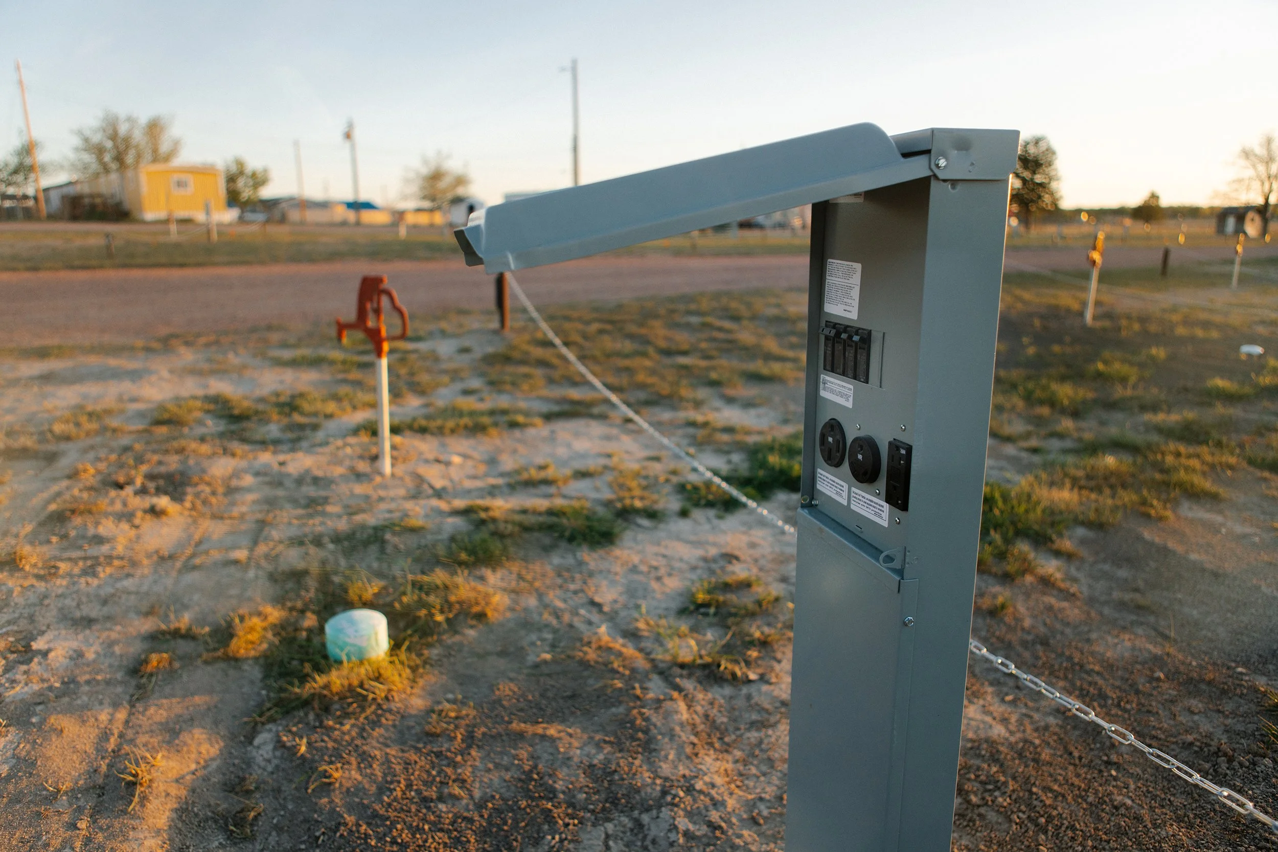 Sewer or utility access box for full RV hook up in Chadron Nebraska