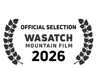 Logo for Wasatch Mountain Film, featuring a laurel wreath around the text.