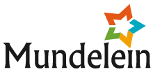 Mundelein logo with stylized multicolored star design.