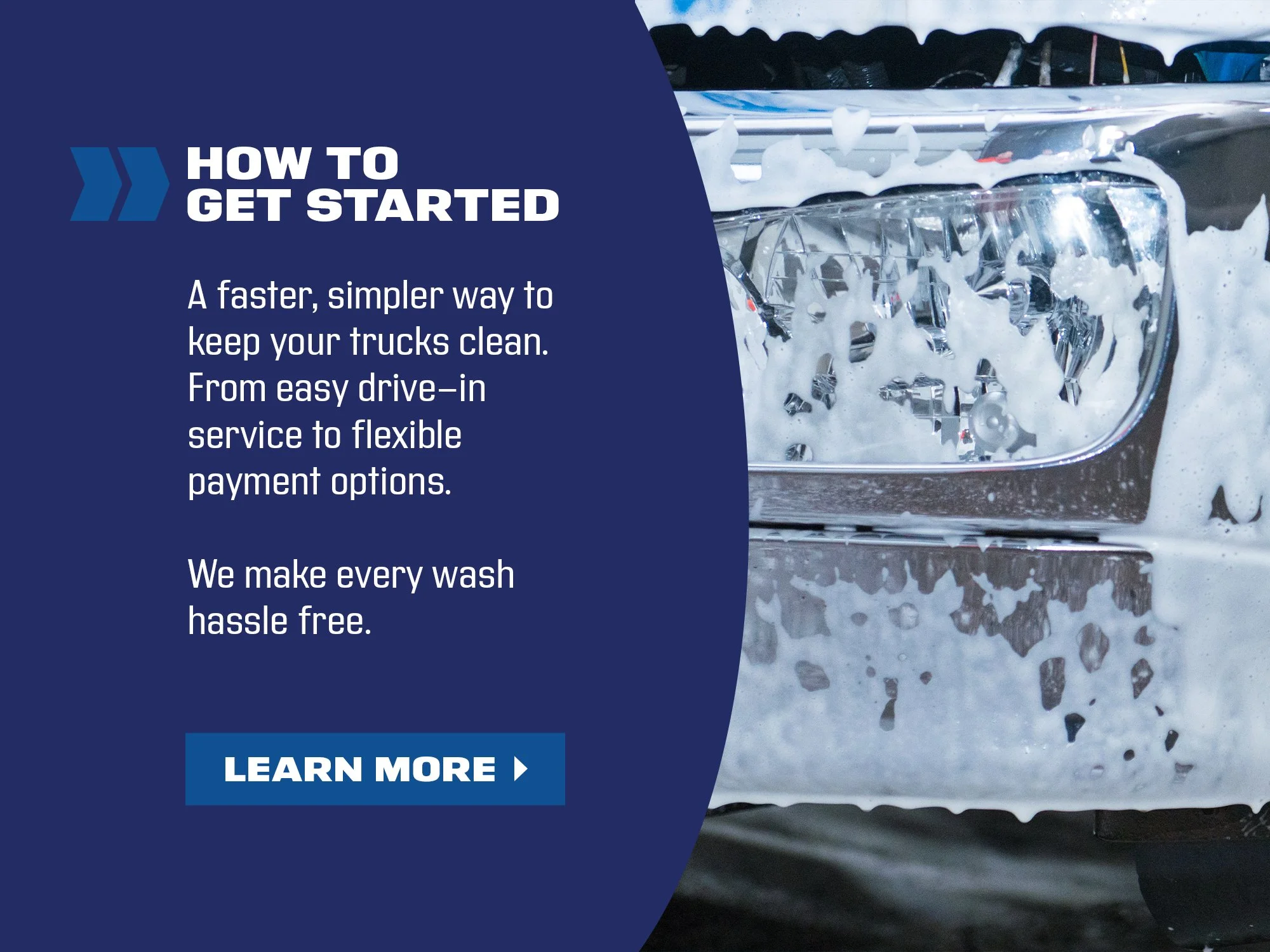 How to get started at Cap's Truck Wash - pick how you pay for your truck washes.