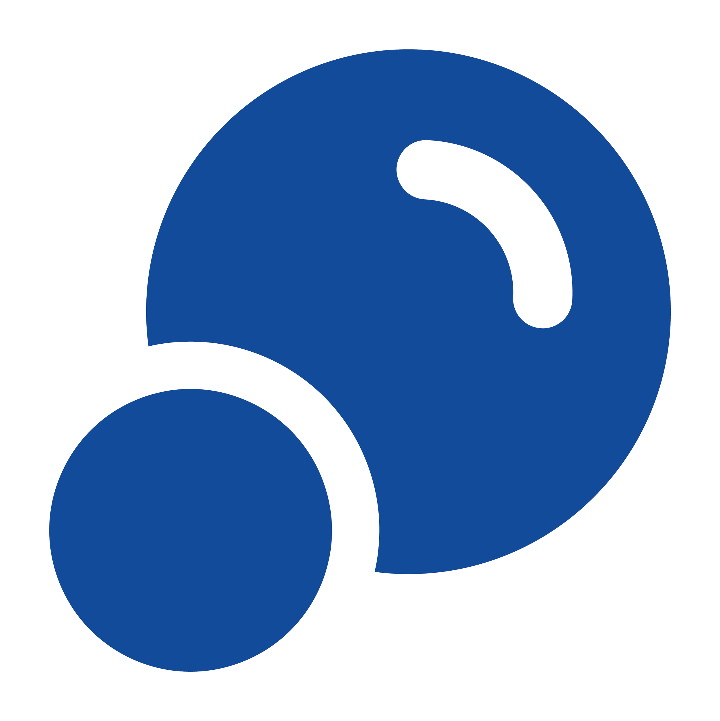 A close-up of a target symbol with concentric circles in blue and white.