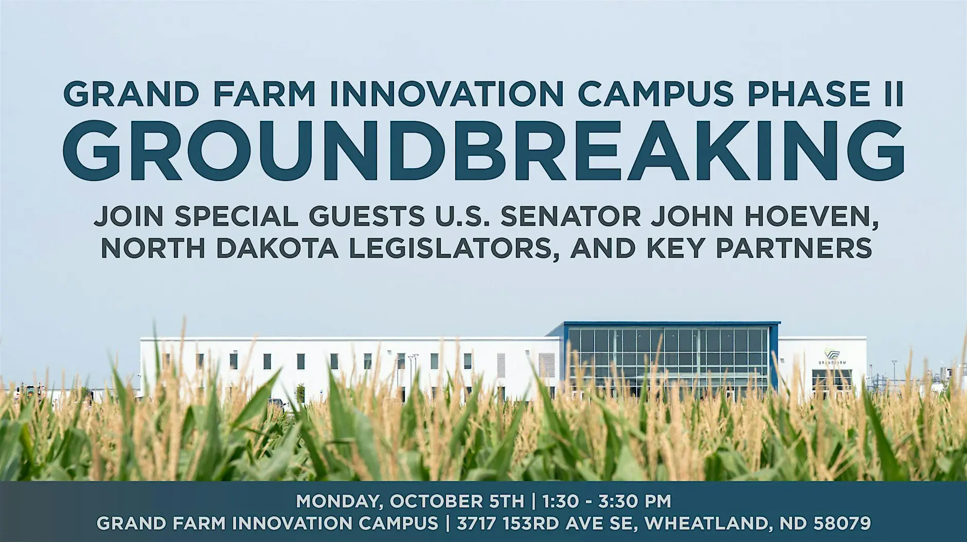 Groundbreaking at Grand Farm Innovation Campus