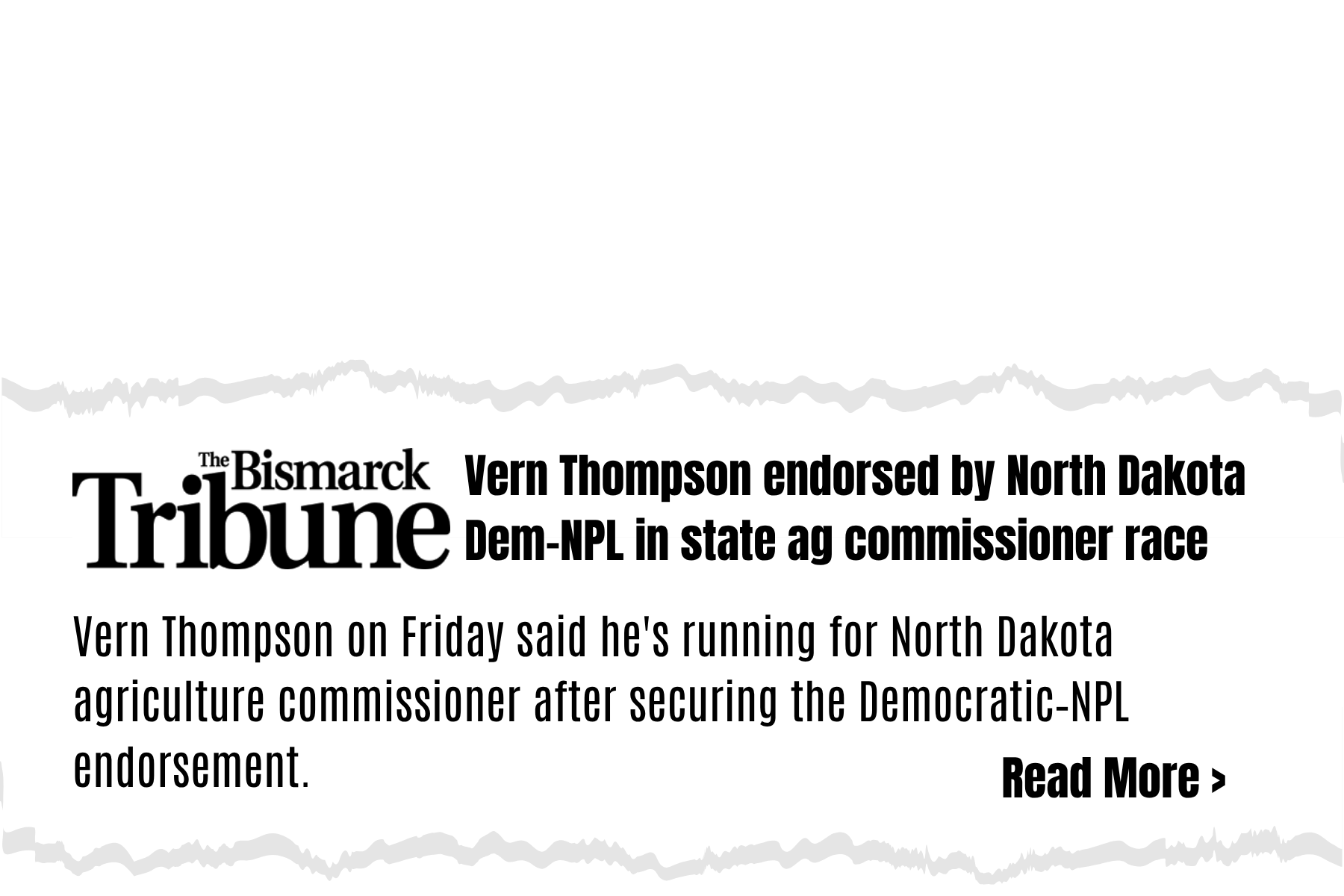 Bismarck Tribune Features Dem-NPL Endorsement