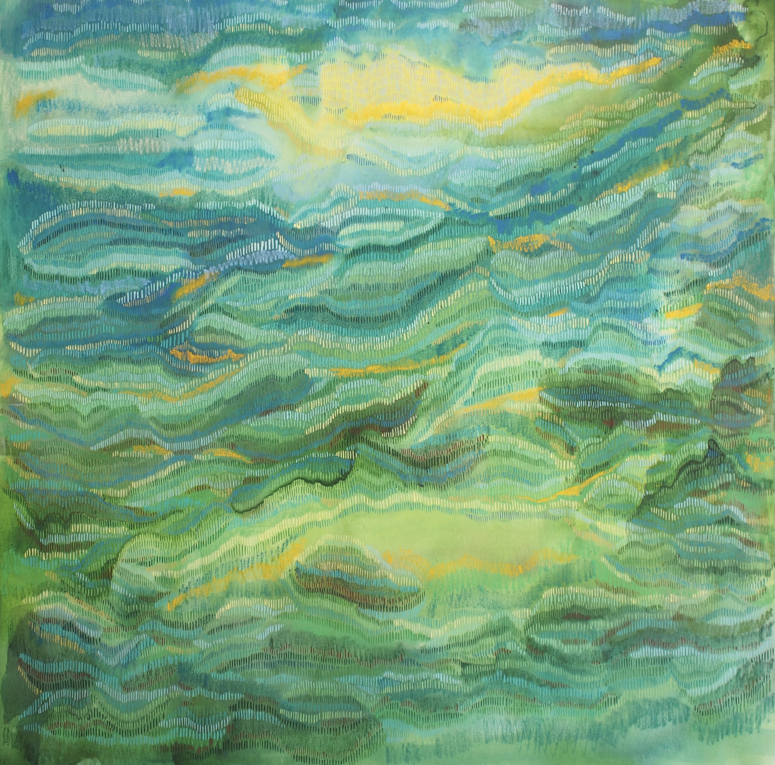 The sky would open -120x120cm