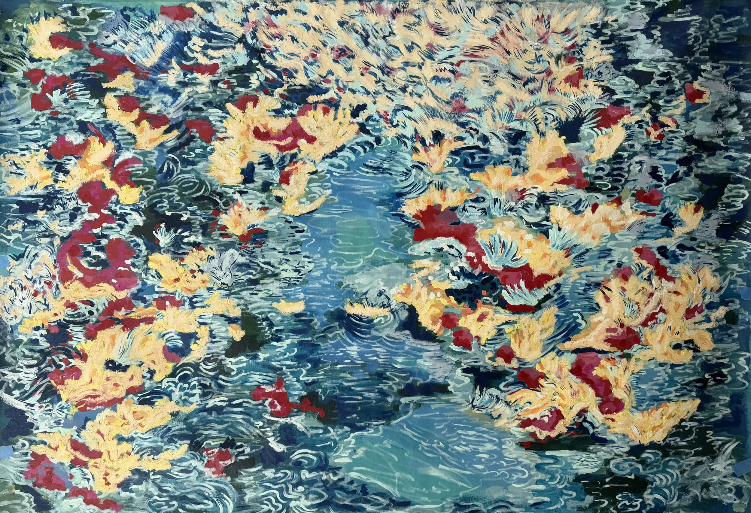 Un monde sous la surface - 150x90cm