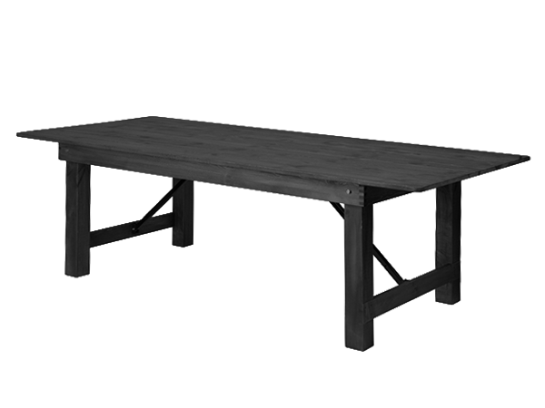 Bennett Black Farm Table 8'