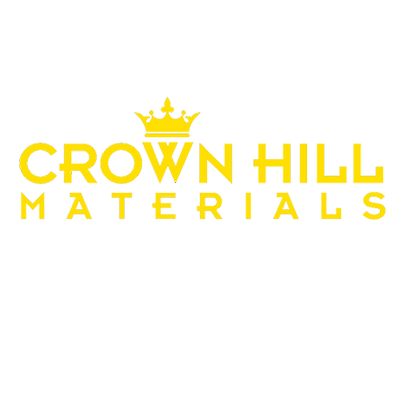 Crown Hill Materials logo in yellow text with a crown graphic above the word 'CROWN'.
