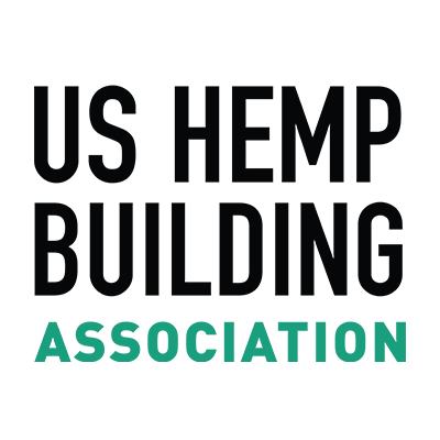 Logo of the US Hemp Building Association with black text and teal 'Association' on a white background.