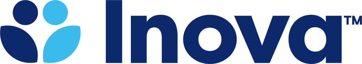 The logo of Inova with stylized blue dots forming a person and the word 'Inova' next to it.