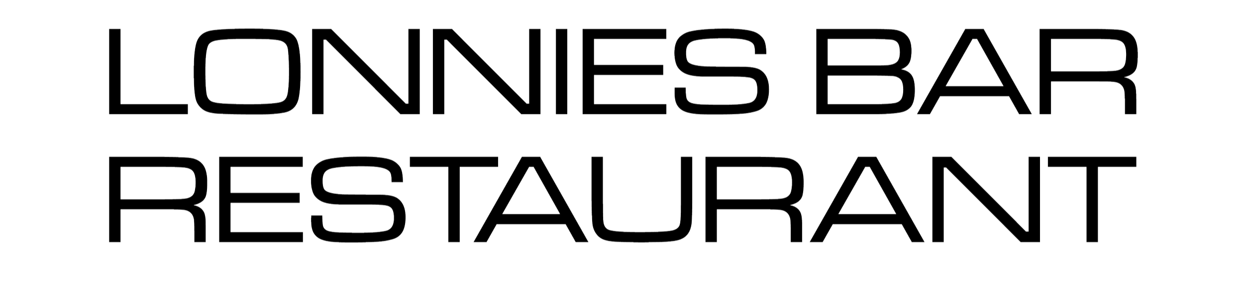 Logo displaying the name 'LONNIES BAR RESTAURANT' in capital letters.