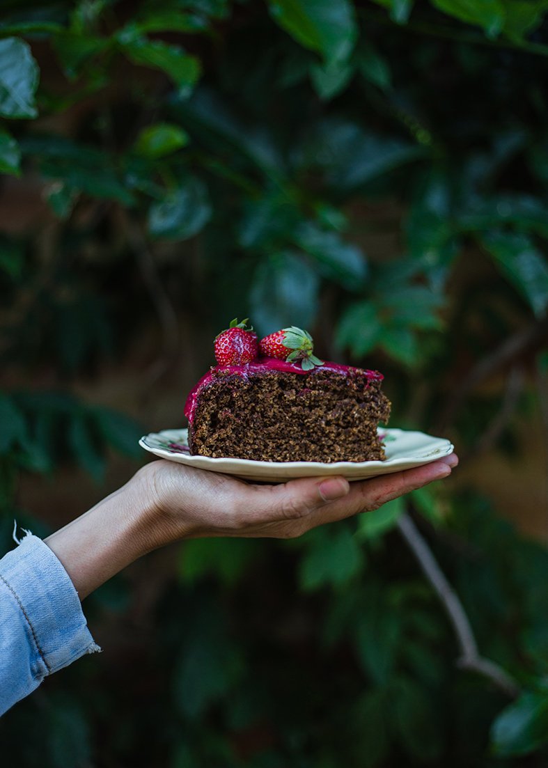 Bolo de cacau com azeite