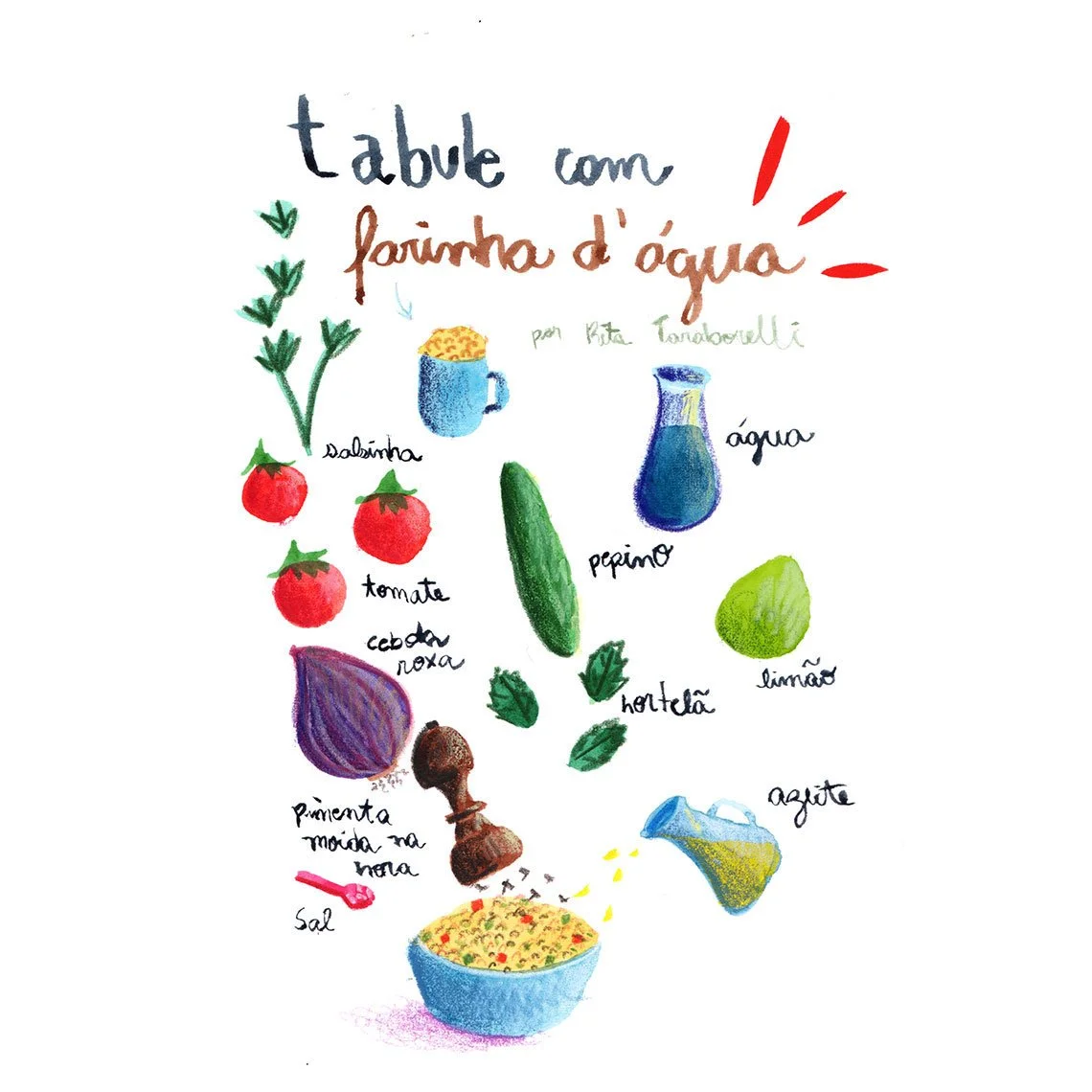 Tabule com farinha d'água