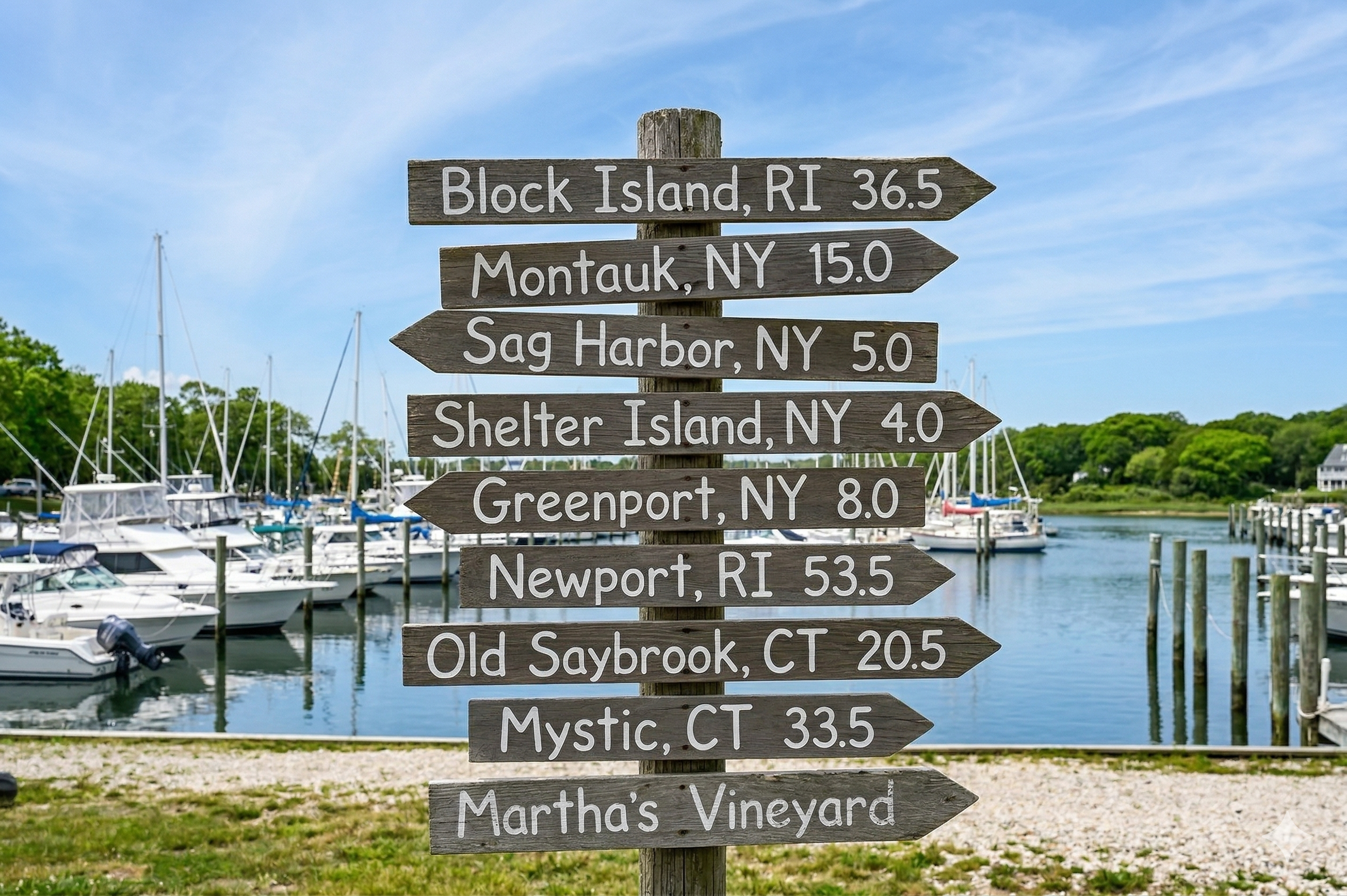 Cruising destinations from Three Mile Harbor East Hampton NY