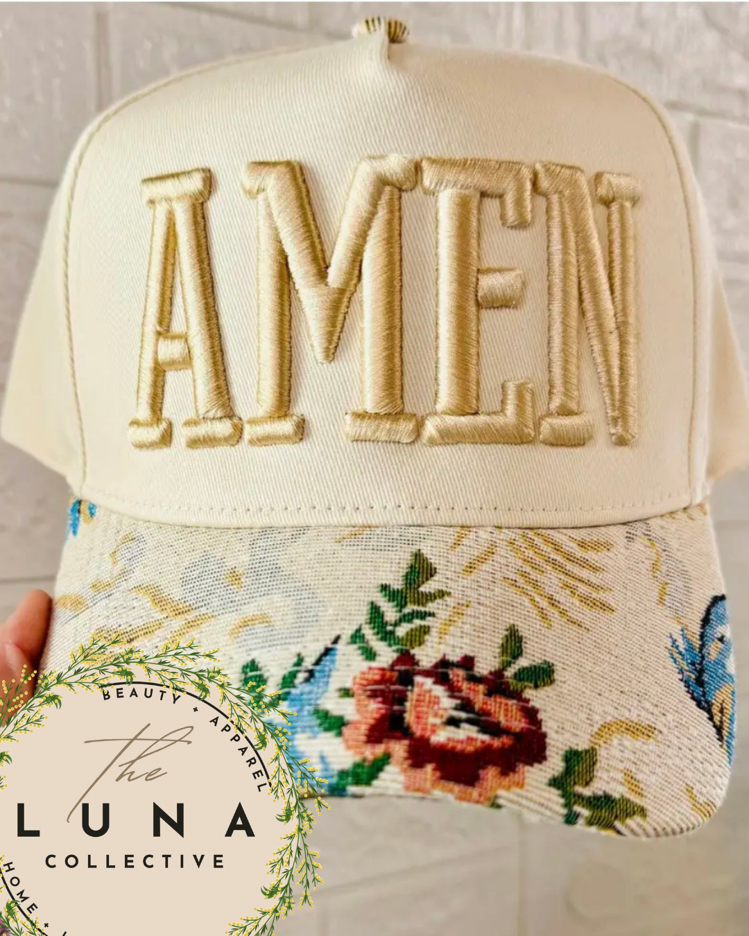 AMEN Floral Hat