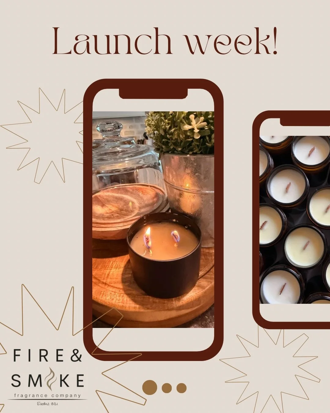L A U N C H &bull; W E E K 

We&rsquo;re dropping 3 new candle fragrances this week and I&rsquo;m SO excited to share them with you!!! Swipe to see the scents ➡️

🕯️ HONEYMOON 
🕯️ SACRED PAGES
🕯️ ESTHER
✨ Limited supply ✨

#FireAndSmoke #EstherCan