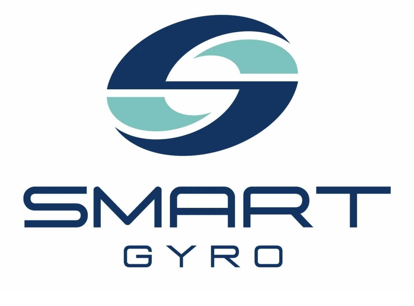 Logo with stylized blue and teal circle and the words 'SMART GYRO' beneath it.