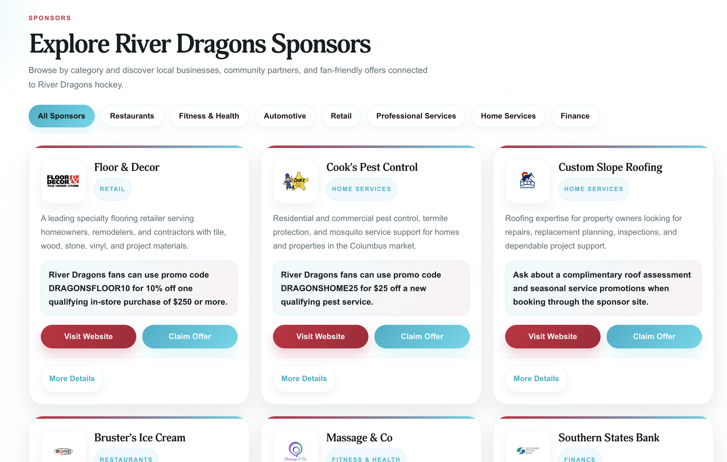 SponsorLink sponsor grid section demo