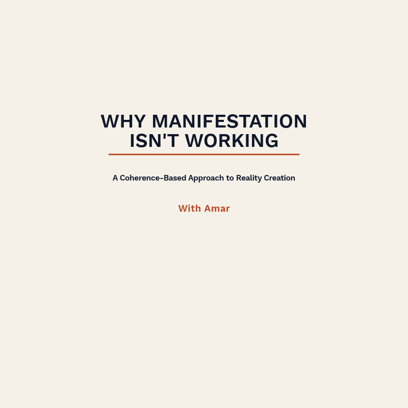 Why Manifestation Isn't Working