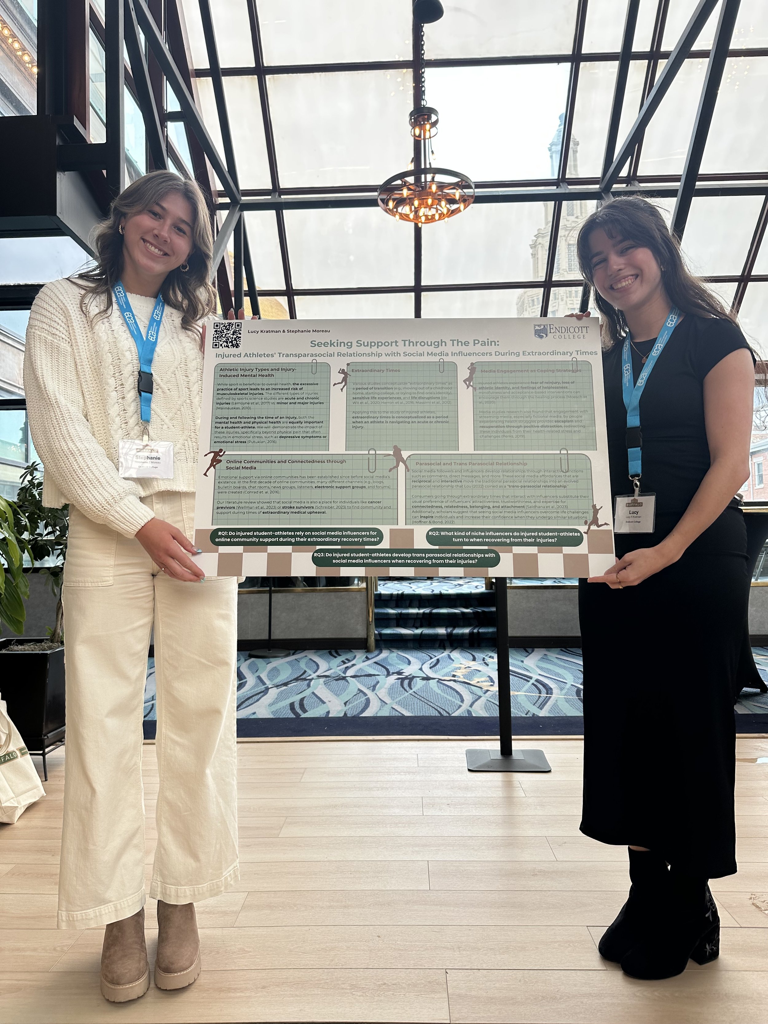 Stephanie and Lucy with their poster.