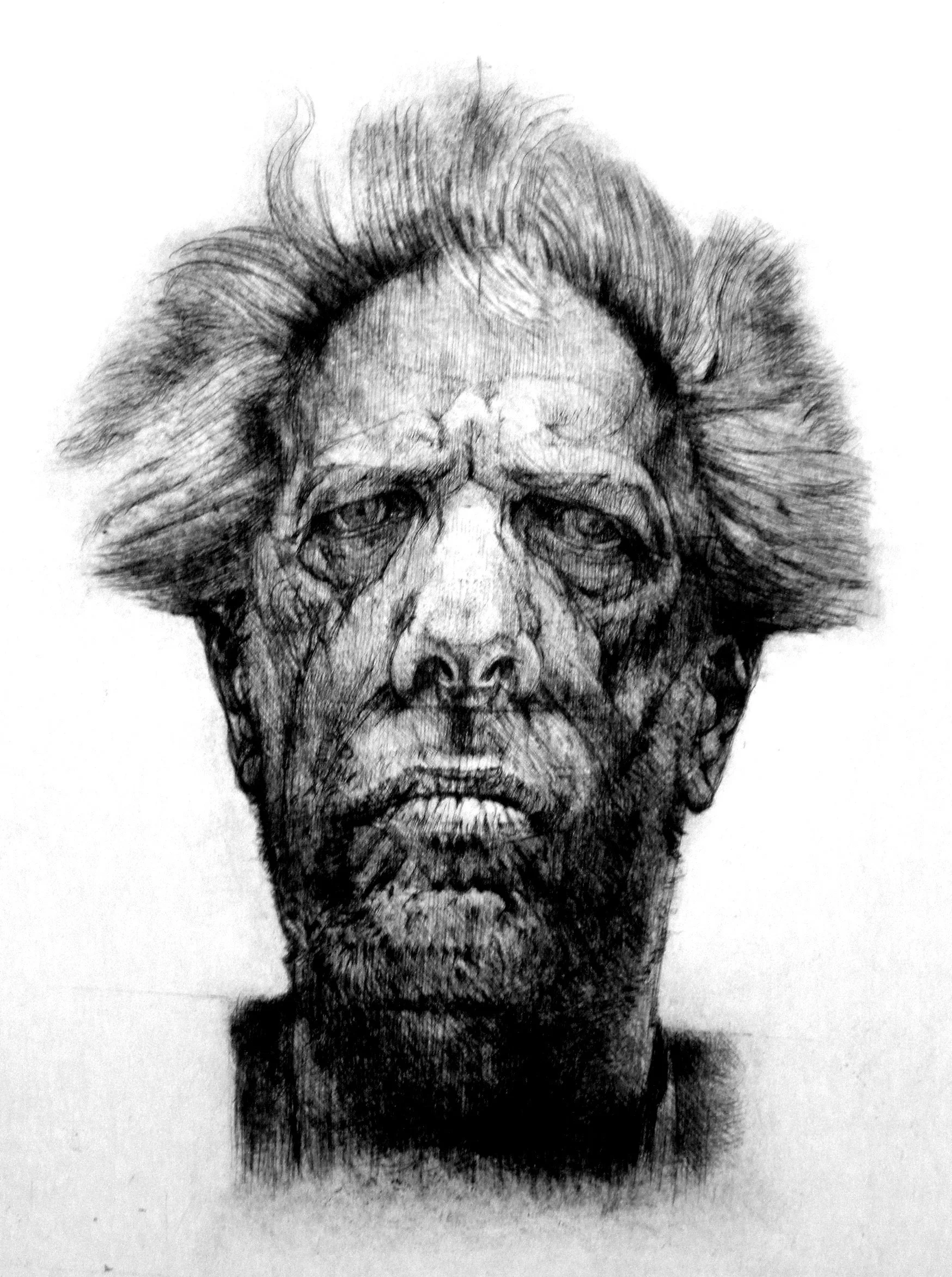 5. Self portarit full head 2008.jpg