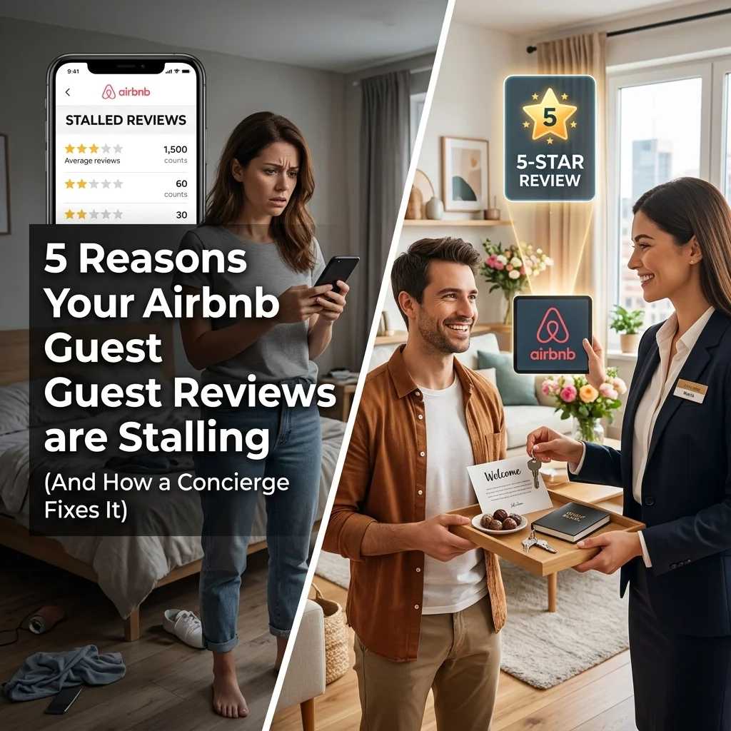 5 Reasons Your Airbnb Guest Reviews are Stalling (And How a Concierge Fixes It)