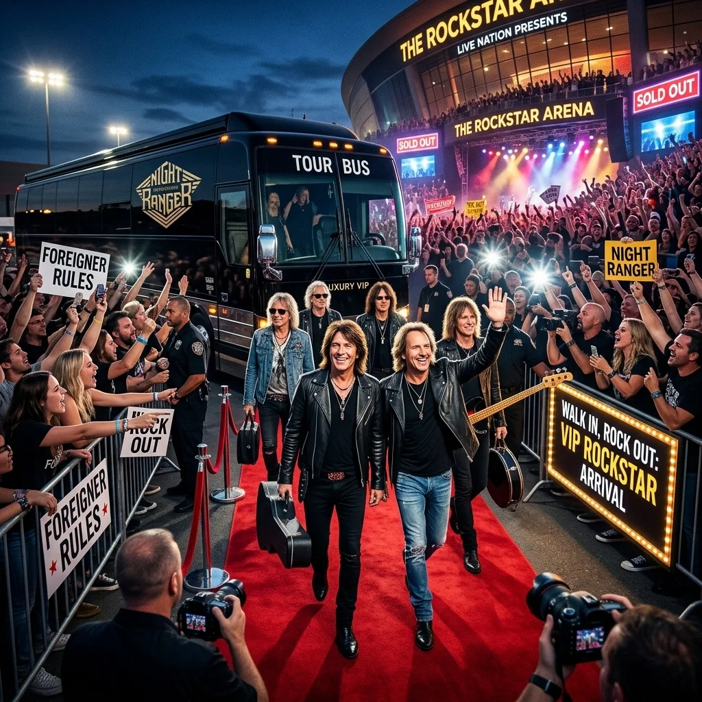Walk In, Rock Out: VIP Rockstar Arrival for Foreigner &amp; Night Ranger