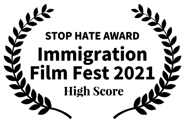 Black background with white dots resembling stars in the night sky, and a faint outline of a celestial object or constellation.
