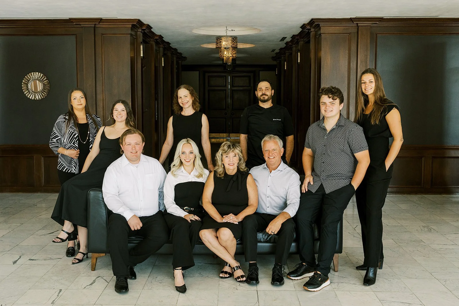 The JPS Events team at Regions Tower, downtown Indianapolis's premier family-owned, all-inclusive wedding venue offering in-house catering, floral, decor, and day-of coordination for stress-free luxury events.