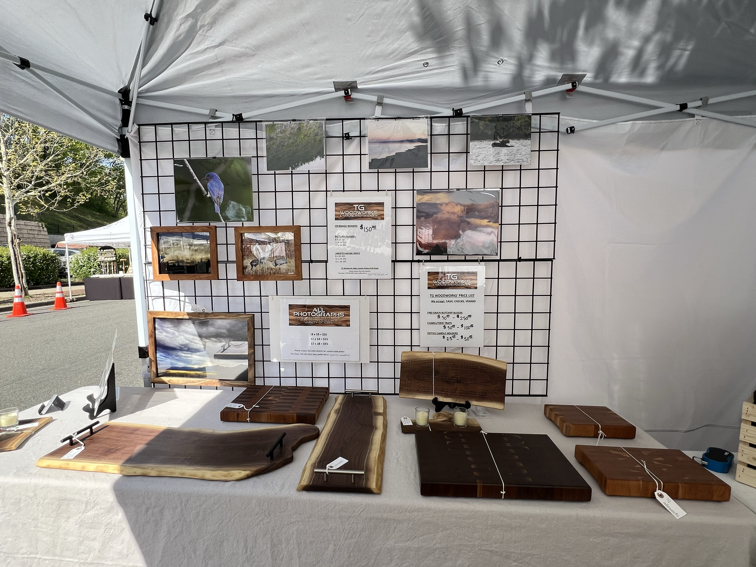 TG Woodworks' Art Fair Booth; Middleton Art Walk