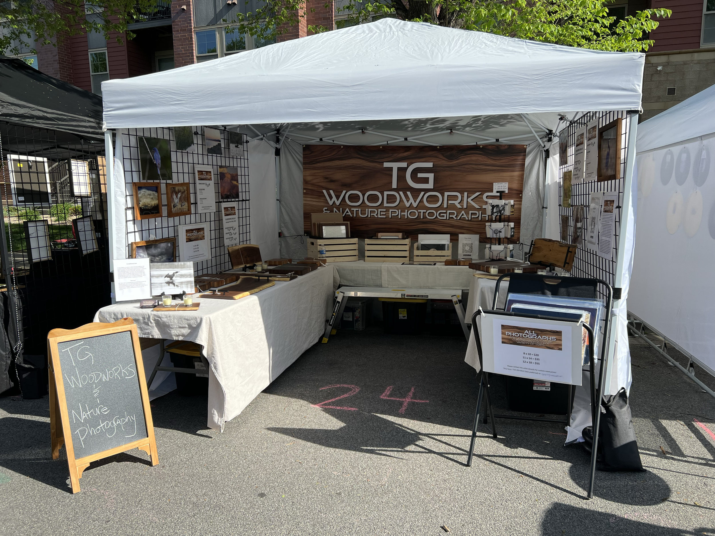 TG Woodworks' Art Fair Booth; Middleton WI Art Walk