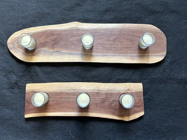 Black Walnut Live Edge Votive Candle Holders