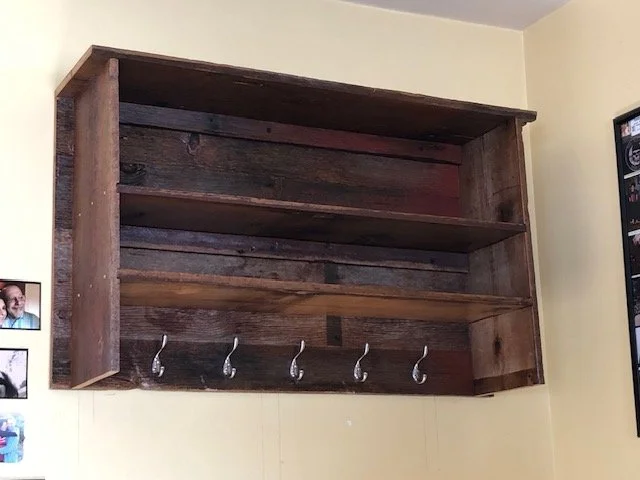Barn Wood Shelves and Coat Rack