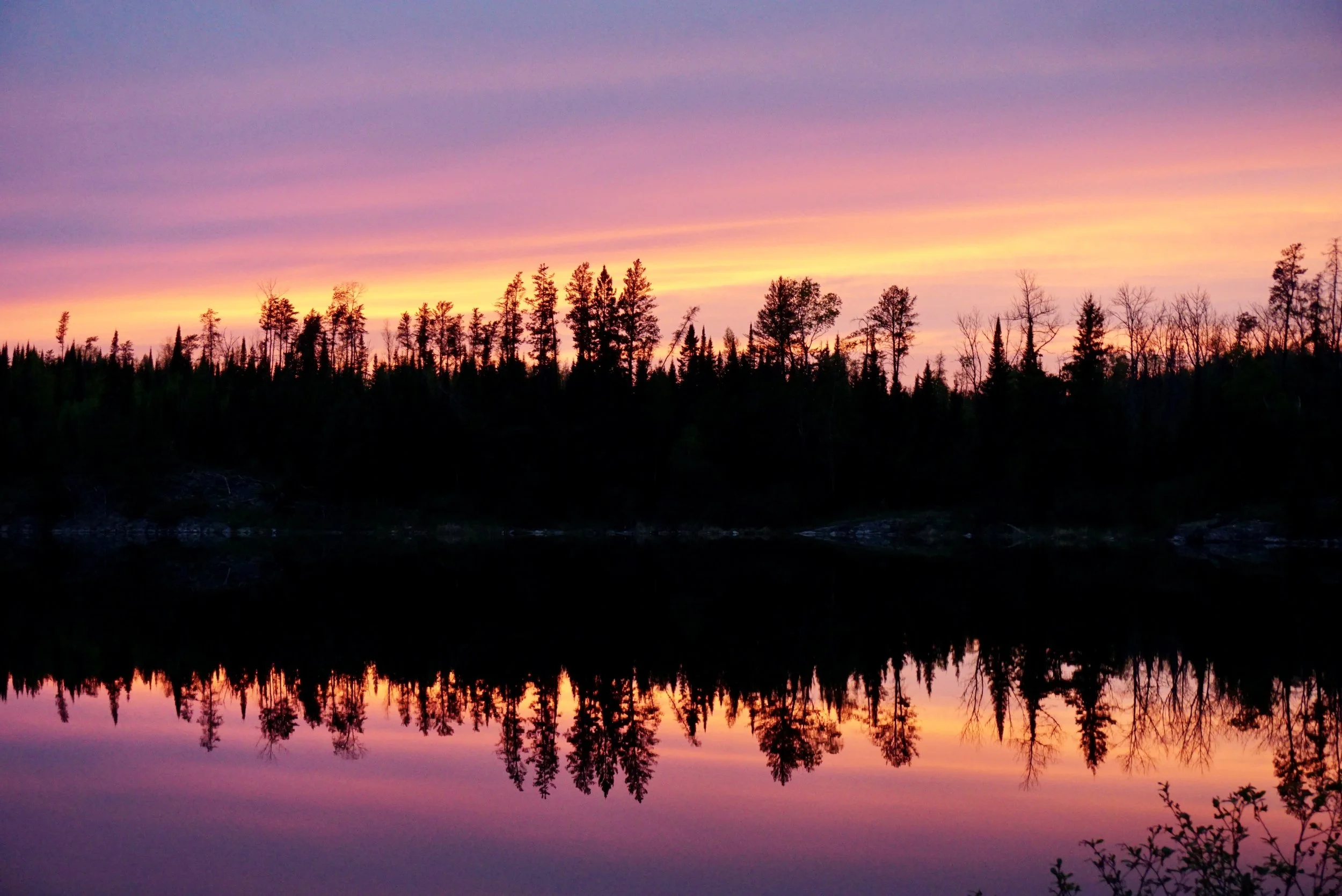 Purple Sunset; Boundary Waters Canoe Area Wilderness, MN