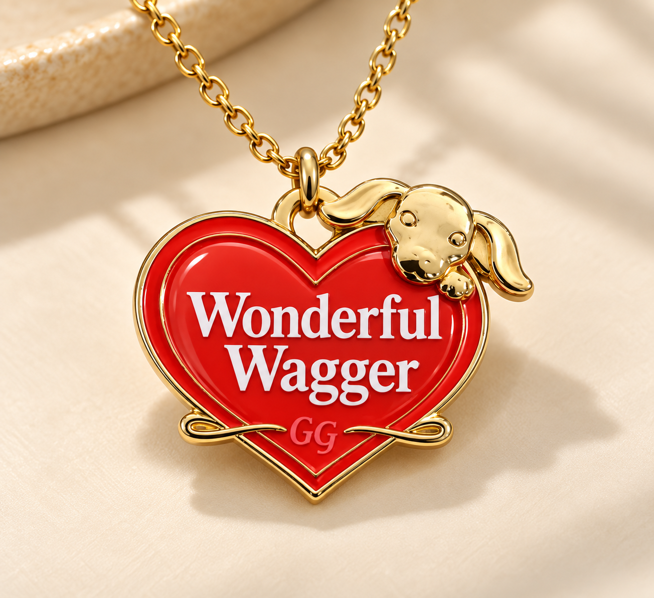 Georgia-Girl™ — Wonderful Wagger™ — Red + (Antique Gold & Black Nickel)