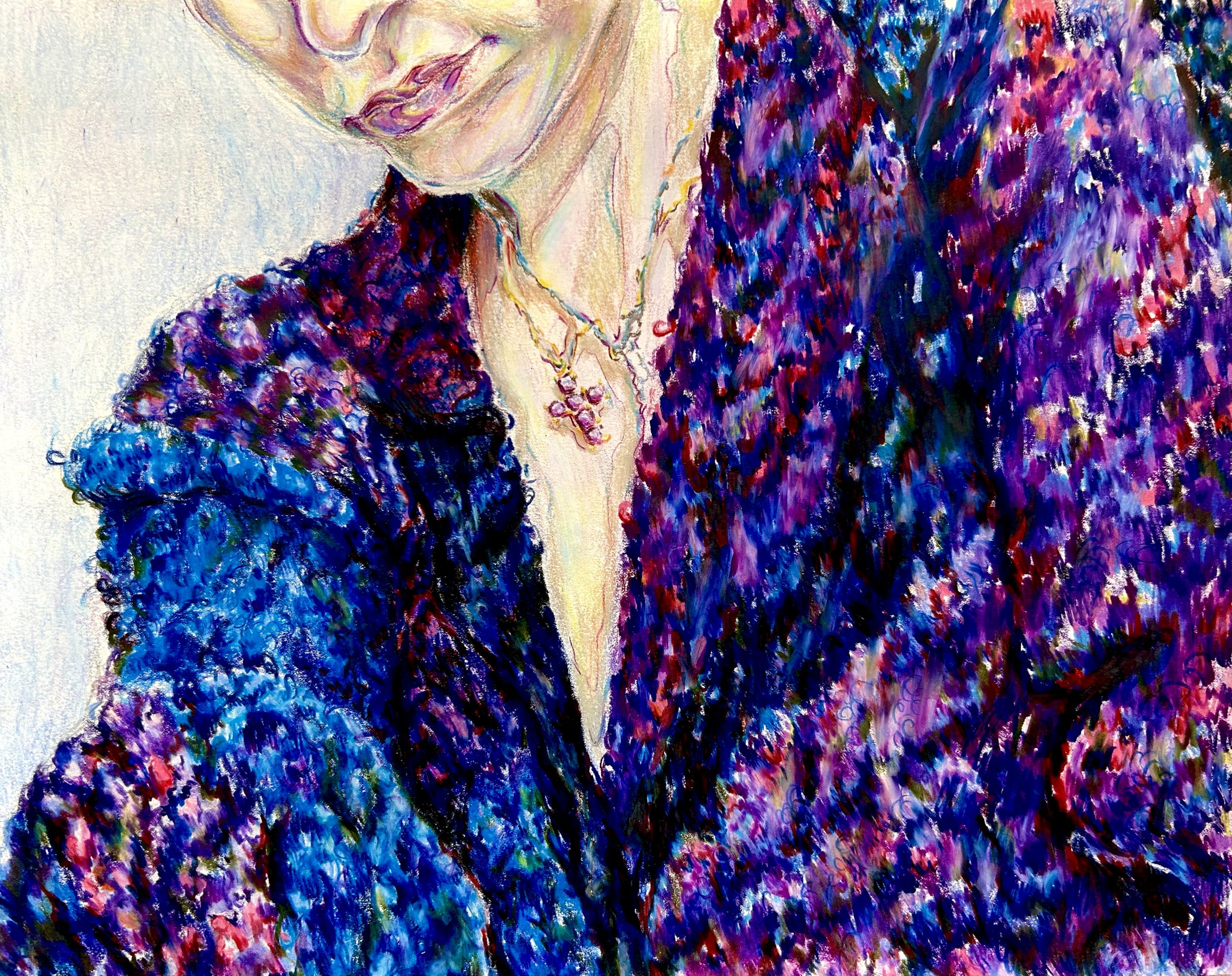 "Like a Hug" 11x14 colored pencil on paper, 2025