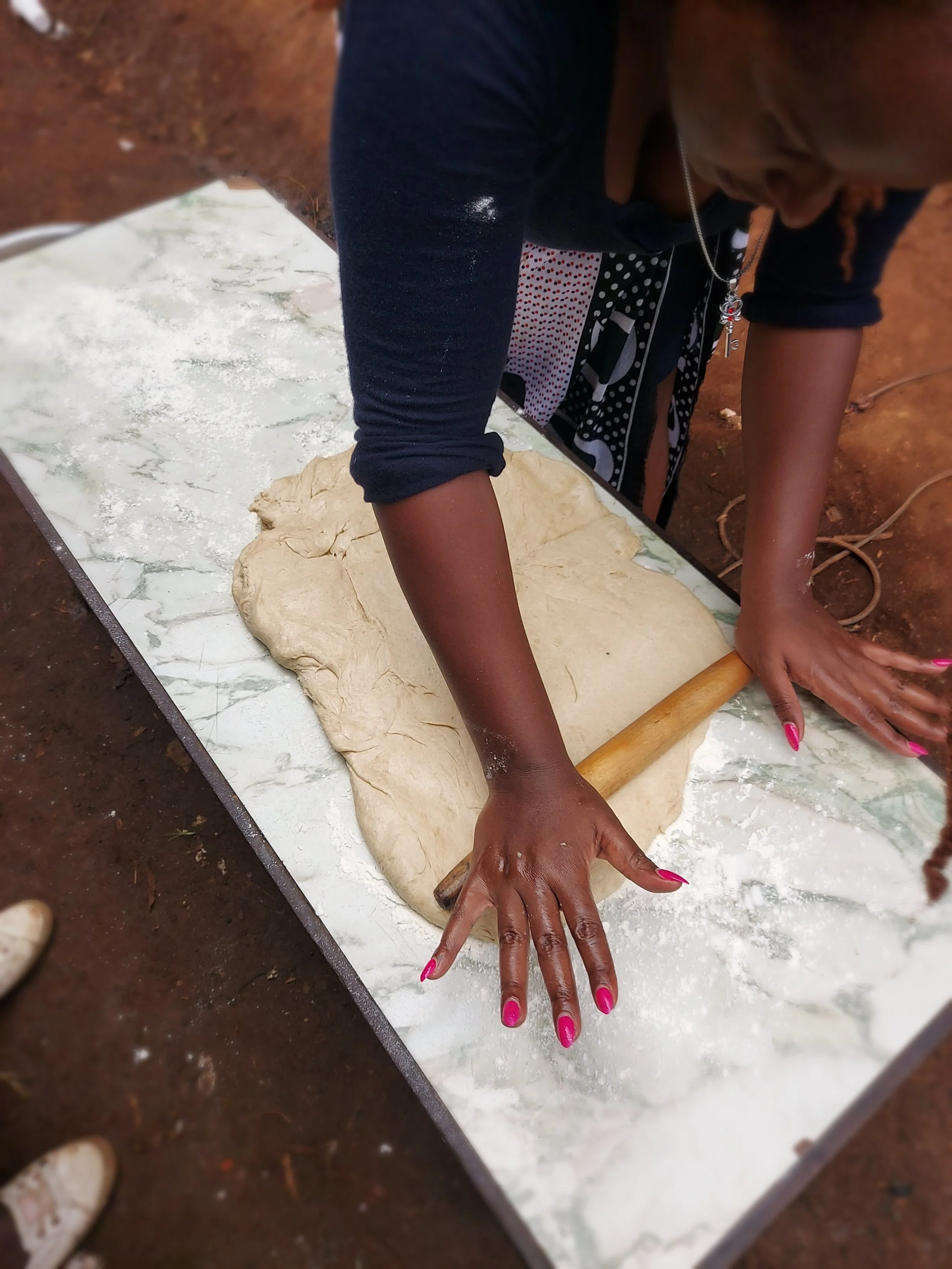 Rolling out the chapati
