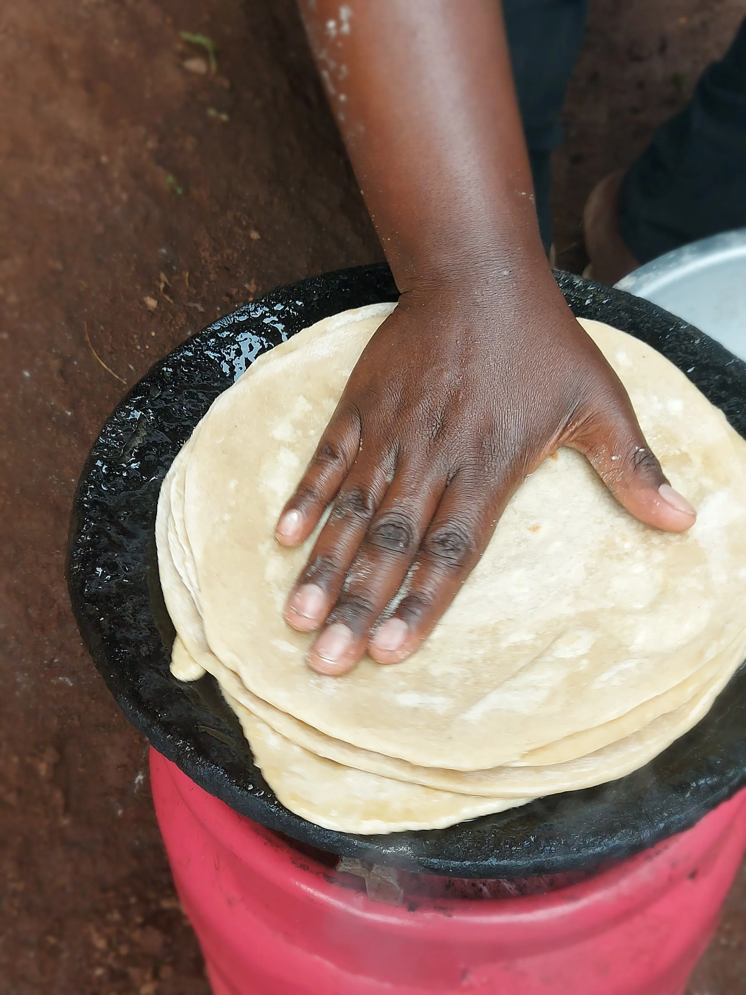 Cooking the chapati