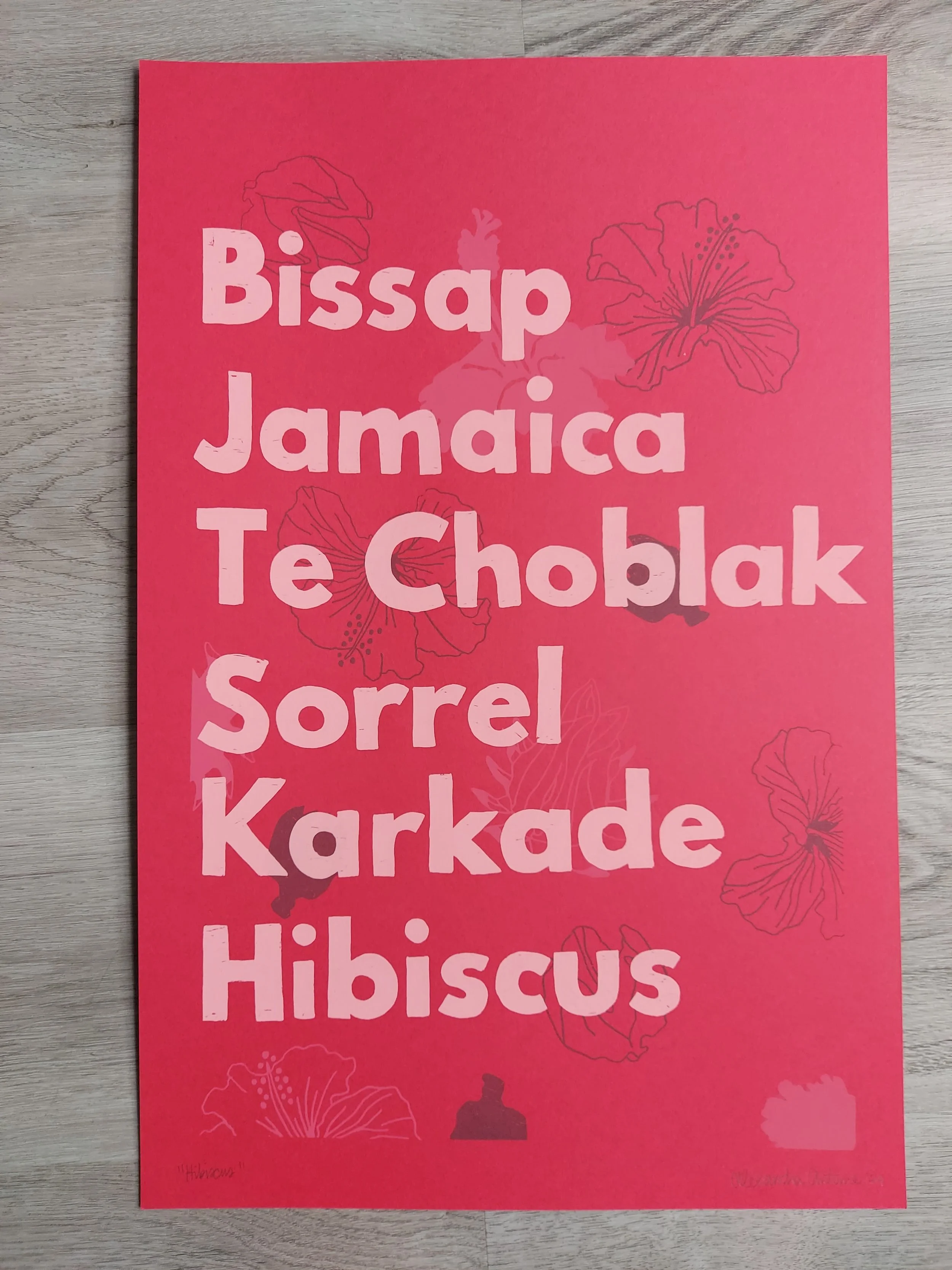 Hibiscus Screenprint