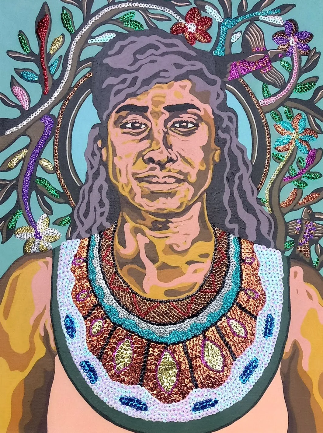 Leyla (SOLD)

18” x 24”

Acrylic and hand sewn bead sequins on canvas

2020