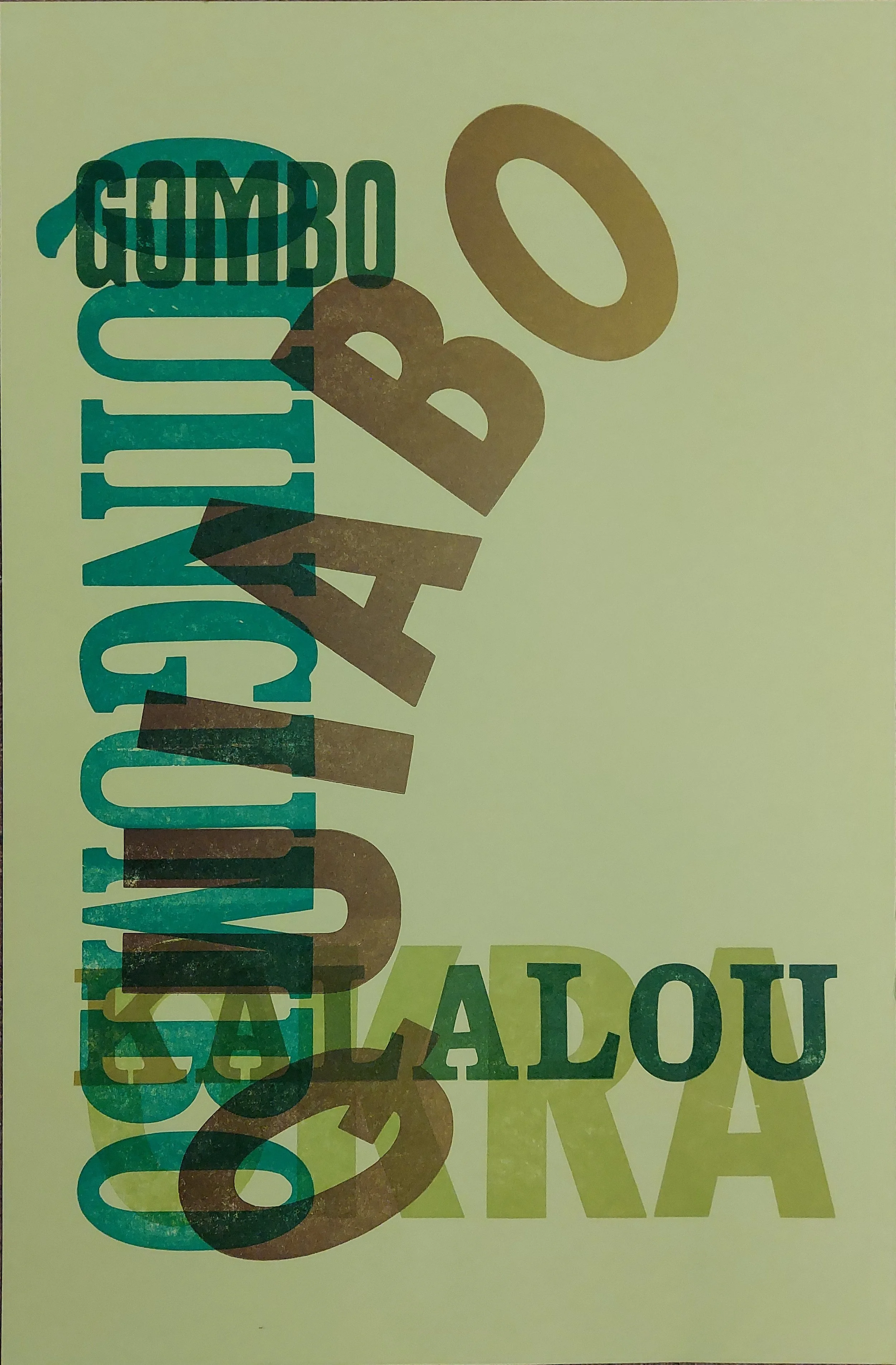 Quiabo

A compilation of the different names for Okra throughout the African diaspora.

Letterpress on French Paper

12.5” x 19”
