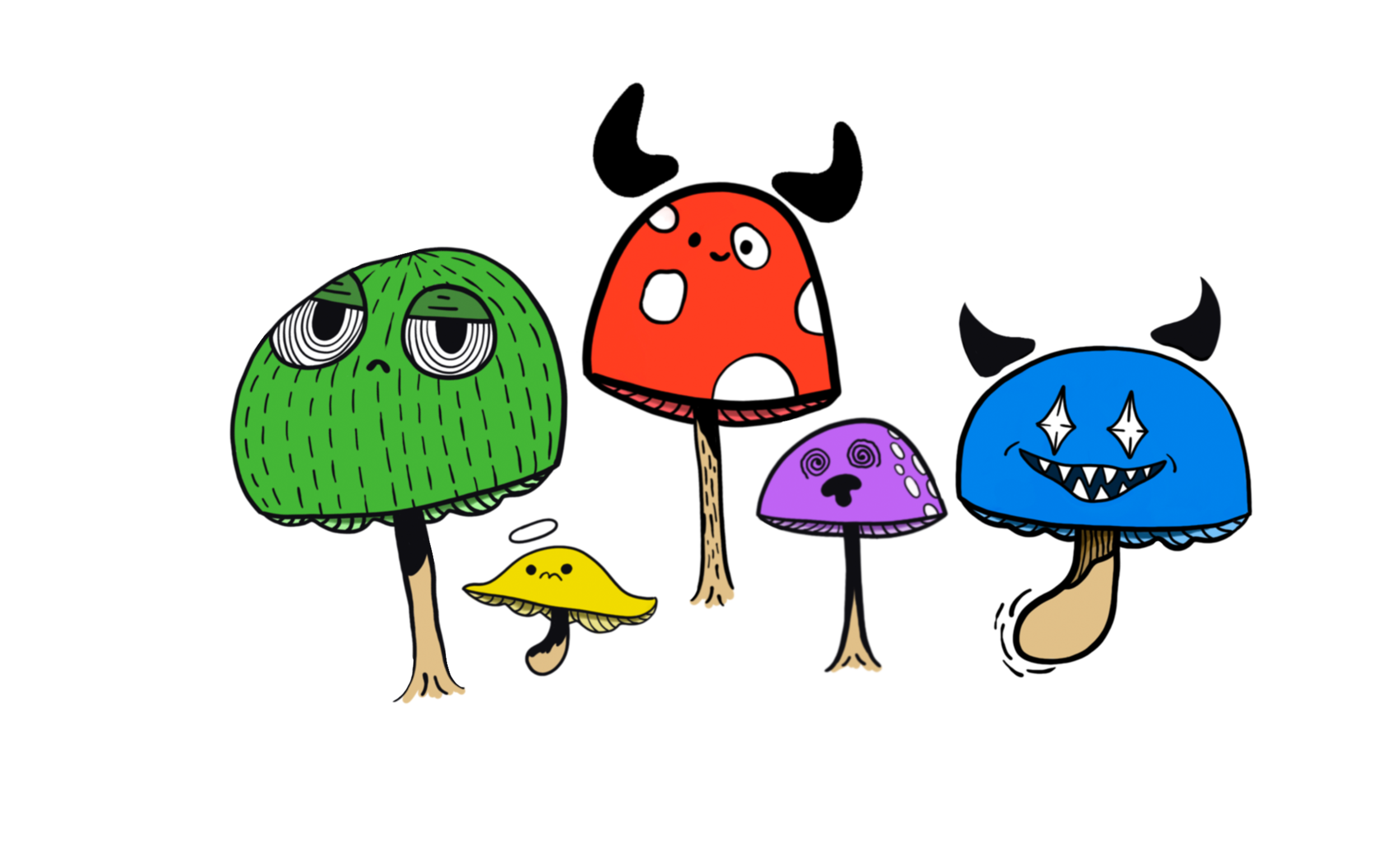 Mushroom Gang: Procreate