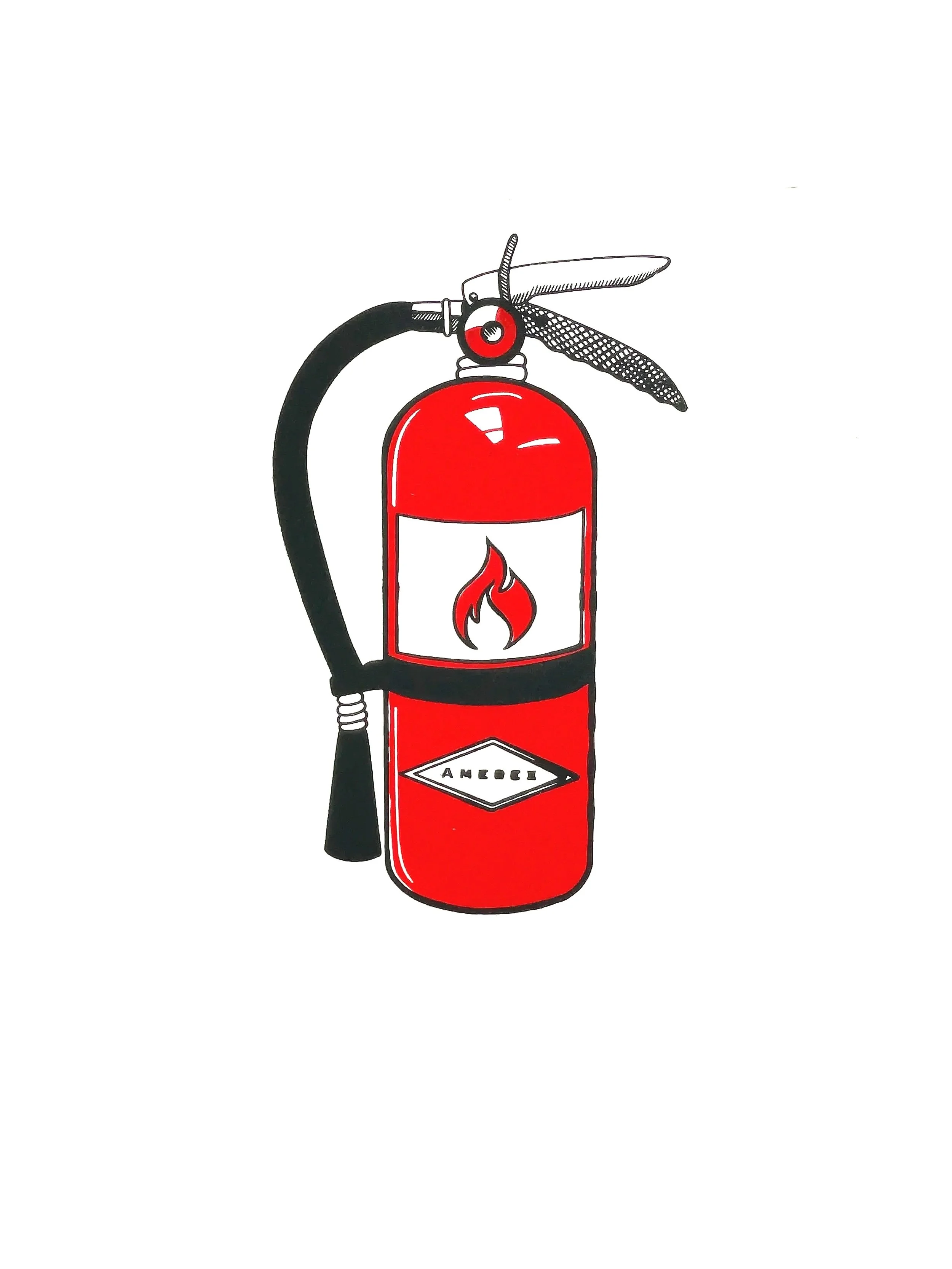 Fire Extinguisher Screen Print
