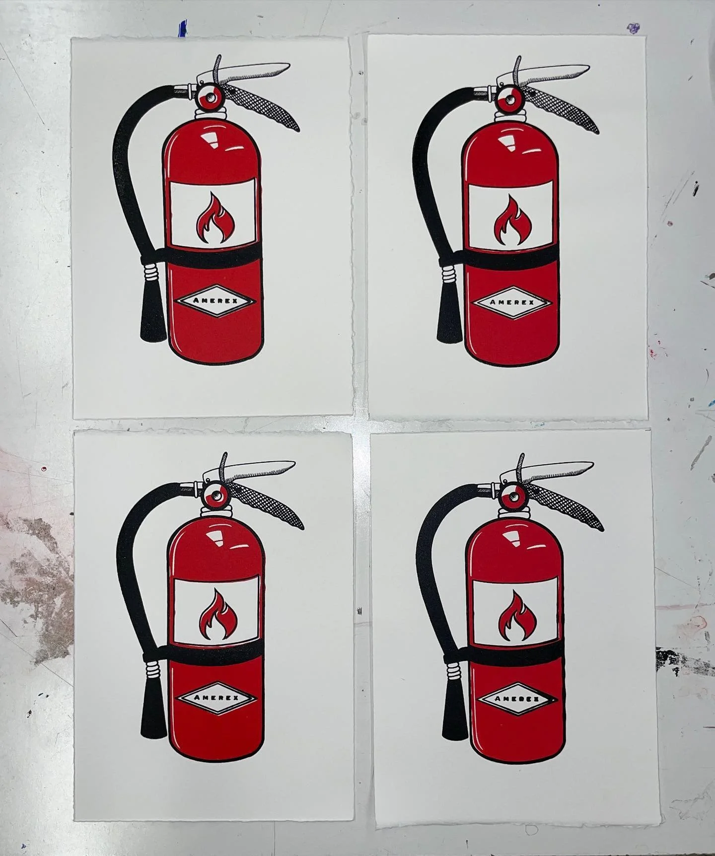 My first Dual Color Screen Print!!! 🧯
And some of my favorite outtakes ;)

#print #printmaking #printdesign #screenprinting #screenprint #design #graphicdesign #art