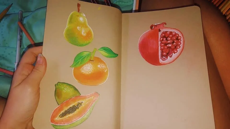 Some old work I wanted to spotlight today 🍐🍊✨