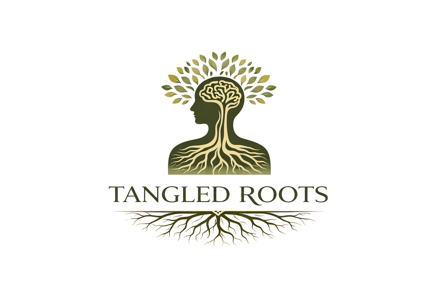 Logo featuring a human profile with a brain and a tree, with roots and branches forming part of the design. The text "Langedrois" is below the graphic.
