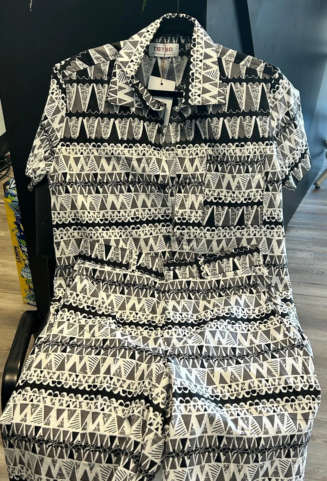 African Geometric Pattern Men's Two Piece