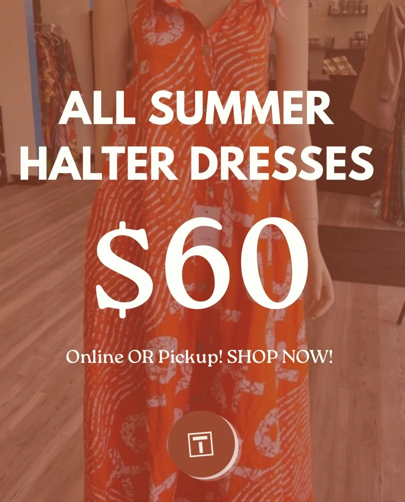 Our halter dresses are giving effortless summer beauty &mdash; bold prints, flattering fits, and just the right amount of flow.

Only $60 💃🏾
Shop online or swing by for pickup &mdash; your summer wardrobe just found its favorite piece. 
#shoptetso 